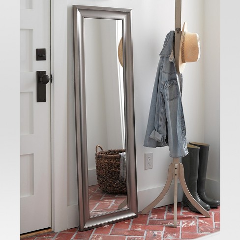 Rectangle Over The Door Mirror Silver Mcs