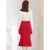 Allegra K Women's High Waist Ruffle Hem Fishtail Mermaid Midi Bodycon Skirt - 4 of 4