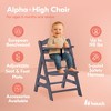 Hauck Alpha+ Grow Along Adjustable Wooden High Chair Seat w/ 5 Point Harness & Bumper Bar for Baby & Toddler Up to 198 lbs - 2 of 4