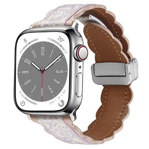 HTUTWOO Personality Embroidery Apple Watch Bands, Sports Watch Straps 38/40/41/42/44/45/46/49mm, for iWatch Series 11 10 9 8 7 6 5 4 3 2 1 SE Ultra - 1 of 4