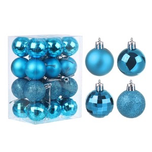 Unique Bargains Acrylic DIY Craft Party Christmas Tree Ornament Hanging Balls 1.57" 24 Pcs - 1 of 4