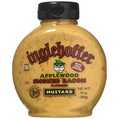 Inglehoffer Applewood Smoked Bacon Mustard Squeeze Bottle - 6 pack, 10 oz