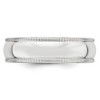 Black Bow Jewelry 6mm 14K Rose, White, or Yellow Gold Half Round Milgrain Standard Band - 3 of 4