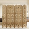 Lirago 68 in. Wood Outdoor Privacy Screens Garden Outdoor Fence 6 pieces Brown - 4 of 4