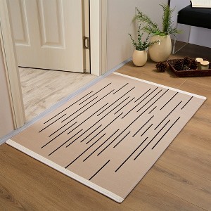 VECELO Front Door Mat Welcome Mat, Absorbent Muddy Kitchen Rugs, Non-Slip Rubber Backing Doormat - 1 of 4