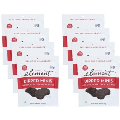 Element Dark Chocolate Dipped Minis - Case of 8/3 oz