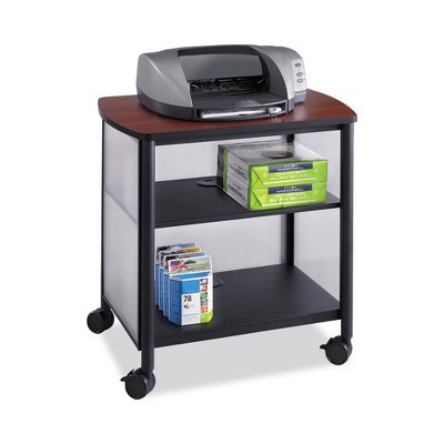 Cherry and Black Polycarbonate Steel Mobile Printer Stand