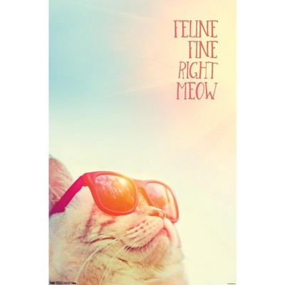 Trends International Feline Fine Right Meow Unframed Wall Poster Prints