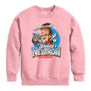 Boys' - Jimmy Neutron - Boy Genius Graphic Long Sleeve Fleece Sweatshirt - 1 of 3