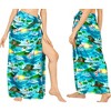 HAPPY BAY Women's Bikini Sarong Swimwear Swim Cover Up Skirt Summer Wraps Swimsuit Beach Wrap Coverups for Women Beachwear One Size Blue,Tree - 3 of 4