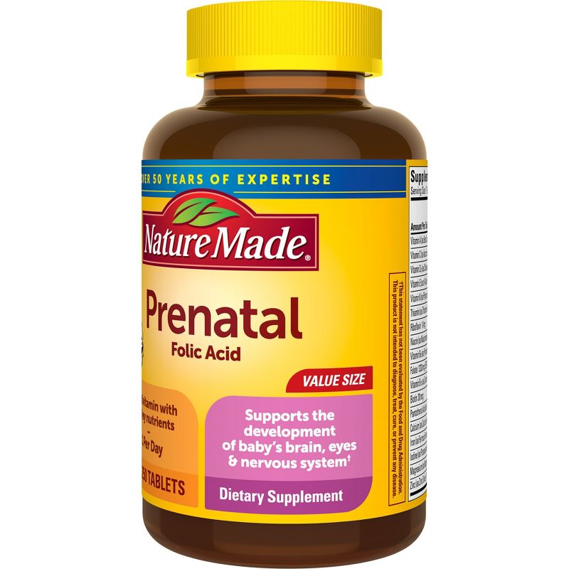 Nature Made Prenatal Multivitamin with Folic Acid Tablets, 3 of 12