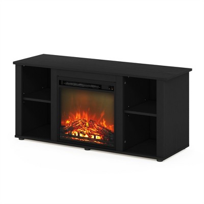Furinno Fireplace TV Stand for TV's up to 55" Storage Cabinet Console,Americano