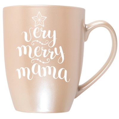 Elanze Designs Very Merry Mama Precious Pearl 10 ounce New Bone China Coffee Cup Mug