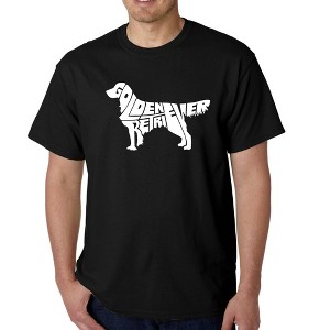 LA Pop Art Men's Word Art T-shirt - Golden Retreiver - 1 of 4