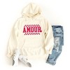 Simply Sage Market Women's Graphic Hoodie Amour Distressed Checkered - 2 of 3