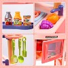 Skirfy Kids Play Kitchen, Large Kitchen Set with Shelf, Play Food, Spray Stove, Oven, Real Sounds and Lightweight Cooking Playset, Pink - 2 of 4
