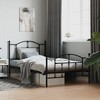 vidaXL Modern Metal Bed Frame with Classic Design Headboard and Footboard, Durable Steel Construction - 2 of 4