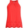 Lands' End Women's Lightweight Jersey Eyelet Tank Top - 3 of 4