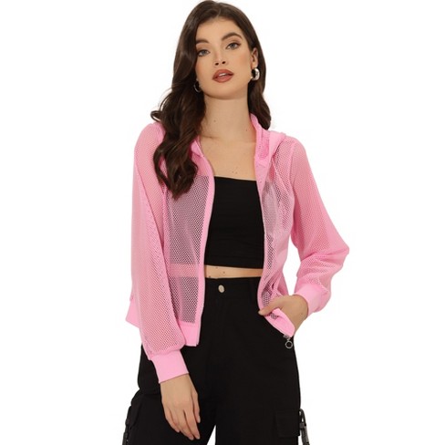 Allegra K Women's Casual Lightweight Zip-up Bomber Jacket With