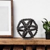 HomeRoots 9" Black Metal Tabletop Sculpture - 2 of 4