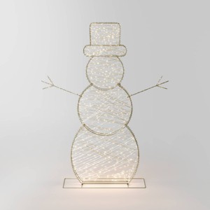 750ct LED High Density Champagne Metal Christmas Snowman Twinkling Novelty Sculpture Light Warm White - Wondershop™ - 1 of 3