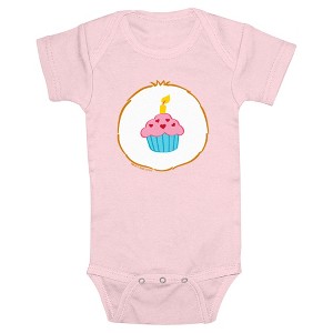 Infant's Care Bears Birthday Bear Belly Badge Bodysuit - 1 of 3