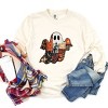 Patchwork Ghost Printed - Womens Garment Dyed Long Sleeve - 2 of 3