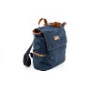 THE DUST COMPANY Leather Backpack In Waxed Cotton Made in USA Blue - 2 of 4