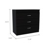 CAVINAS 3 Drawers Dresser for Bedroom, Modern  Drawers with Black Metal Handle for Kids Room,Living Room,Entry and Hallway,Black/White - 3 of 4