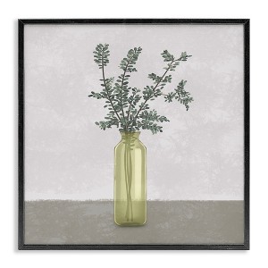 Stupell Industries Plant in Vase Neutral Grey Design, 12" x 12" - 1 of 4