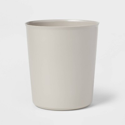 1.8gal Flexible Round Wastebasket Gray - Brightroom™