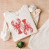Simply Sage Market Women's Lightweight Garment Dyed Graphic Sweatshirt Two Lobsters - 2 of 4