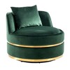 CAVINAS Accent Chair, 360 Degree Swivel Accent Chair Velvet Modern Upholstered Barrel Chair Over-Sized Soft Chair with Seat Cushion - 4 of 4