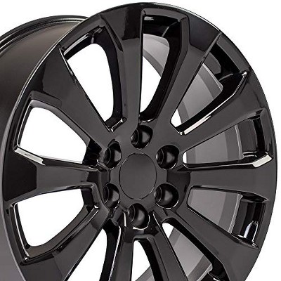 OE Wheels CV95 22 Inch Rim Fits Suburban 1500 High Country Style 6x139.7 22x9 Gloss Black - Hollander 5922 (1)