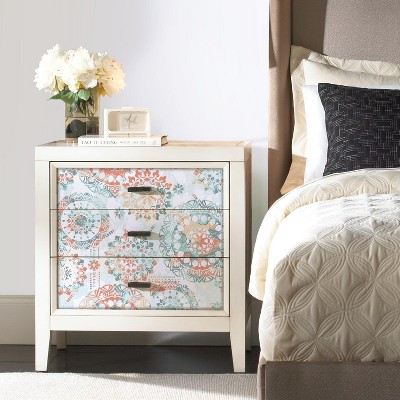 Coral and Blue Bohemian Peel & Stick Wallpaper