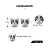 Boston Terrier Dog Stud Earrings for Women by Ginger Lyne Black Cz Sterling Silver - 3 of 4