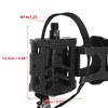 Unique Bargains Bicycle Pedals 9/16'' Spindle Platform with Toe Clips Fixed Foot Strap Cycling Parts Black 1 Pair - 3 of 4