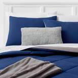 Solid Microfiber Reversible Decorative Bed Set with Throw - Room Essentials™