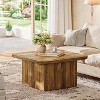 Tribesigns 31.5-Inch Square Coffee Table for Living Room, Farmhouse Engineered Wood Center Cocktail Table, Easy Assembly - 2 of 4