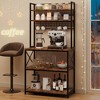 Kitchen Bakers Rack, Microwave Oven Stand with Large Storage, Industrial Coffee Bar Station, 5-Tier Kitchen Utility Storage Shelf - 2 of 4