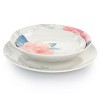 Gibson 12 Piece Fine Ceramic Floral Dinnerware Set in White - 2 of 4