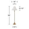 360 Lighting Dyna 58" Antique Brass Shantung Shade Floor Lamp - 4 of 4