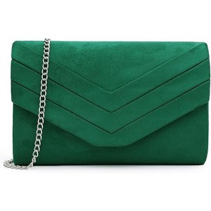 Generic Evening Bag for Women, Suede Envelope Evening Purses Crossbody Shoulder Clutch Bag - 1 of 4