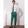 Lars Amadeus Men's Casual Striped Slim Fit Flat Front Contrast Color Trousers - 4 of 4