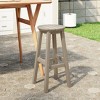 WestinTrends Malibu 24" All Weather Hdpe Outdoor Patio Round Backless Counter Stool - 2 of 4