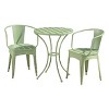 Christopher Knight Home Timotha 3 Piece Outdoor Modern Metal Round Patio Bistro Set with Open Slat Design - 2 of 4