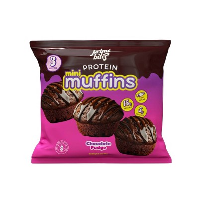 Prime Bites Chocolate Fudge Protein Mini Muffins - 15g Protein - 8.48oz/4ct
