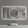 KWPZQEB 24''X48'' Bathroom Mirror with LED, Bathroom Mirror w/ Anti-Fog & 6 level Dimmable, Temperature & Time Display, Wall Mounted Vanity Mirrors - 2 of 4