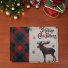 Unique Bargains Christmas Place Mats Plaid Linen Red Green Beige White 13"x17.7" 2 Pcs - 2 of 4