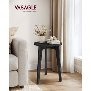 Compact Round Nightstand, Small Side End Table, Mid-Century Modern Style, for Tight Spaces - 1 of 4